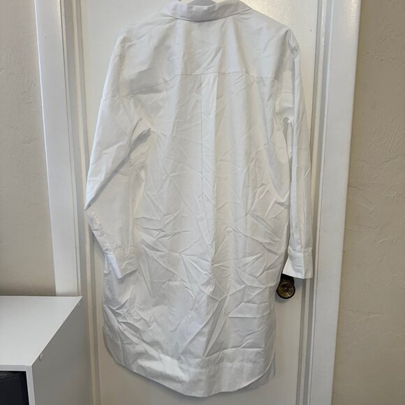 Spanx The Best Poplin Shirt Dress in Classic White Size M NWT - Picture 5 of 6